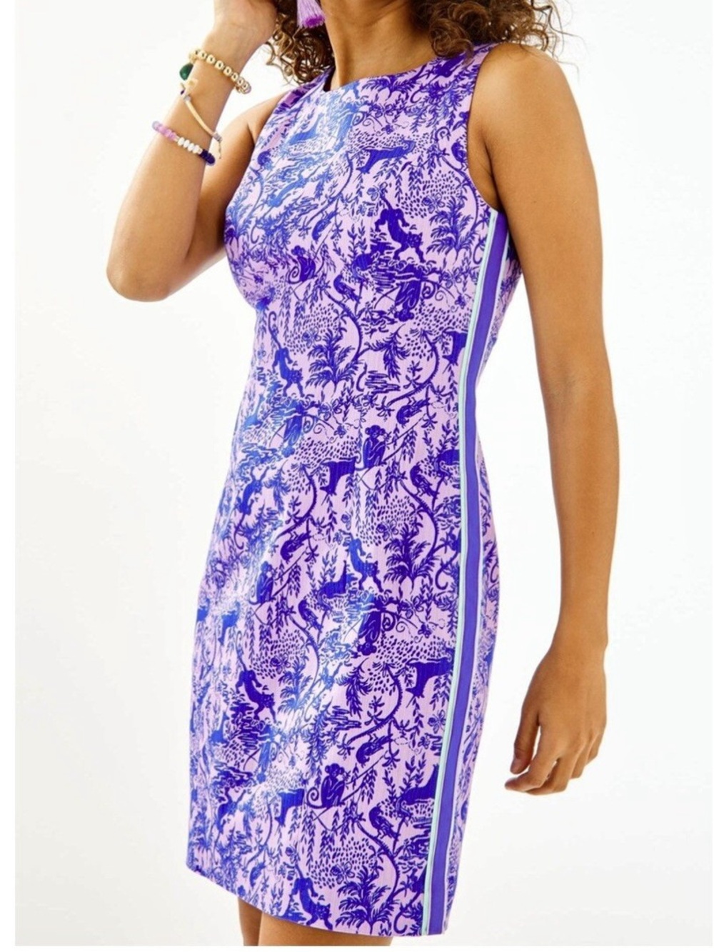 NWT Lilly Pulitzer Women’s Mila Stretch Shift Dress Sleeveless Lilac Freesia 16